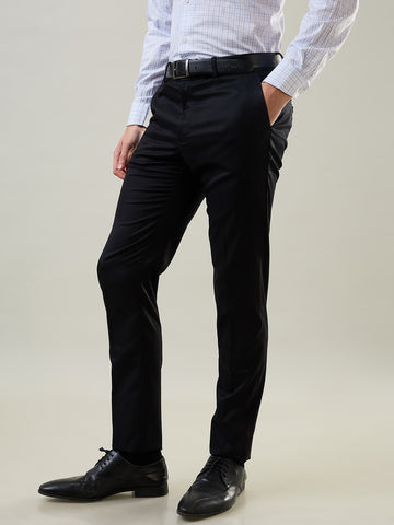 Tim Paris Formal Pant - Black Woven Solid