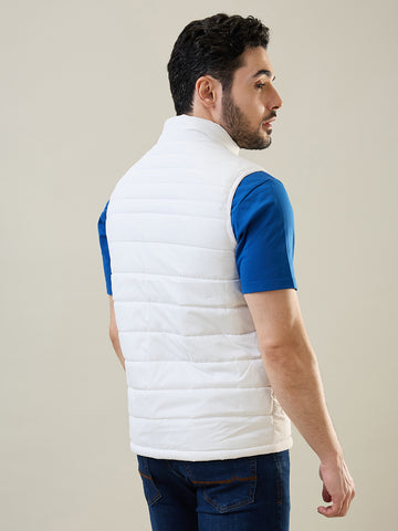 Tim Paris Jacket - White Sleeveless Jacket