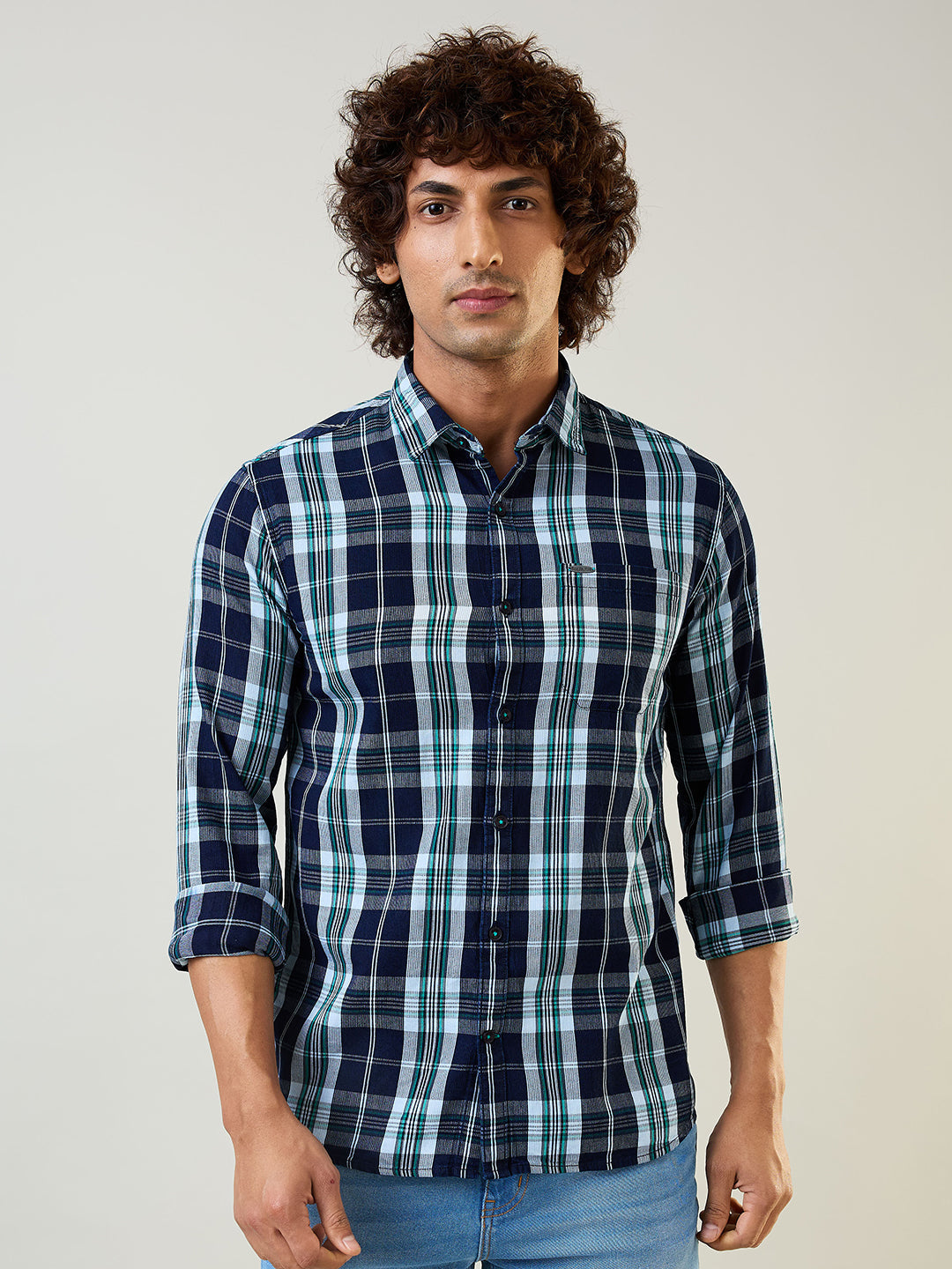 Mens Shirt Checks Green