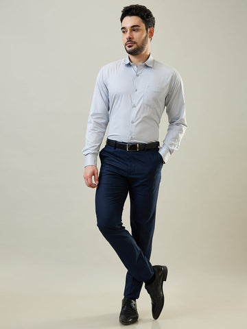 Tim Paris Light Grey Solid Shirt