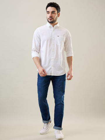 Tim Paris Shirt - White Solid Shirt