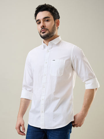 Tim Paris Shirt - White Solid Shirt