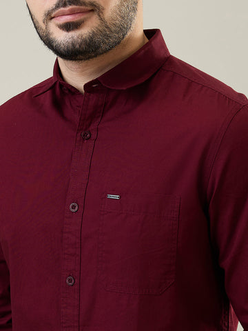 Tim Paris Wine Solid Shirt