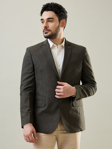 Tim Paris Dark Beige Woven Blazer