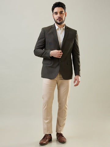 Tim Paris Dark Beige Woven Blazer