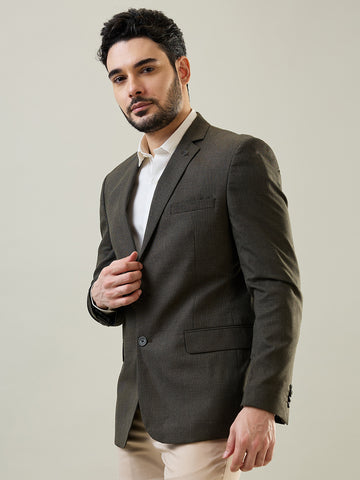 Tim Paris Dark Beige Woven Blazer