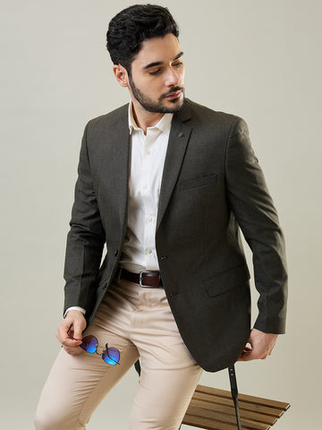 Tim Paris Dark Beige Woven Blazer