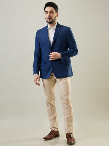 Tim Paris Blue Woven Blazer