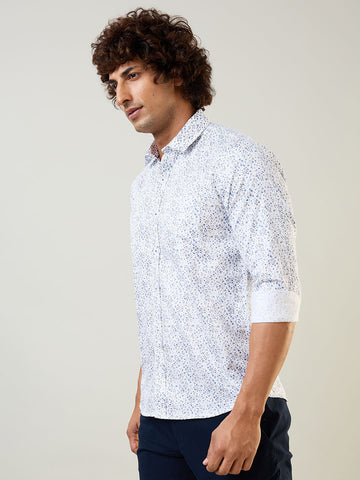 Mens Shirt Print Blue