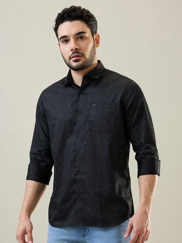 Tim Paris Black Print Shirt