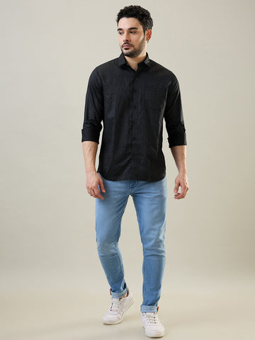 Tim Paris Black Print Shirt