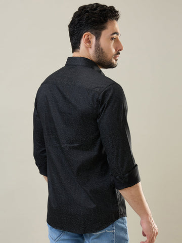 Tim Paris Black Print Shirt