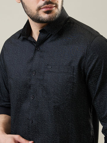 Tim Paris Black Print Shirt