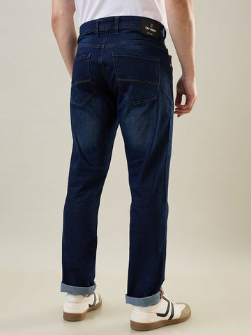 Tim Paris Dark Tint Denim Jeans-Slim Straight Fit