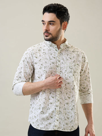 Tim Paris Green Print Shirt