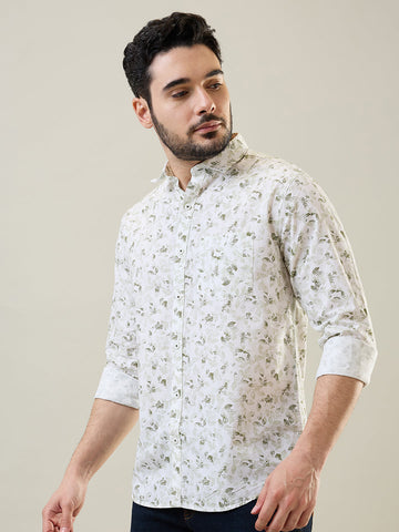 Tim Paris Green Print Shirt