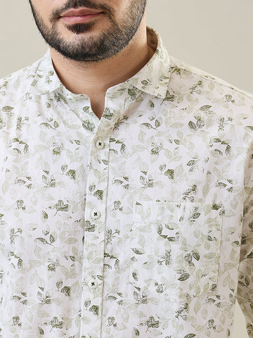 Tim Paris Green Print Shirt