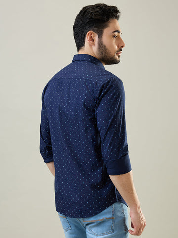 Tim Paris Navy Print Shirt