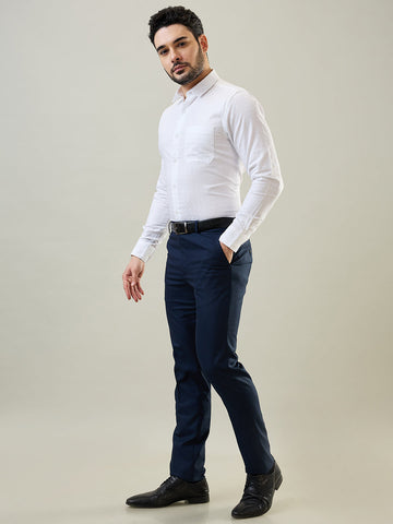 Tim Paris White Solid Shirt