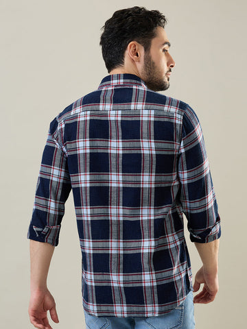 Tim Paris Indigo Checks Shirt