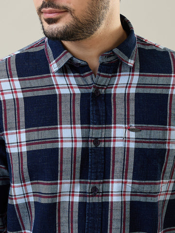 Tim Paris Indigo Checks Shirt