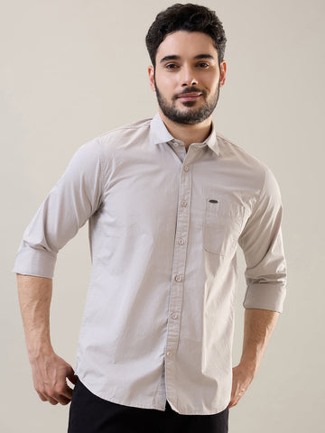 Tim Paris Grey Solid Shirt