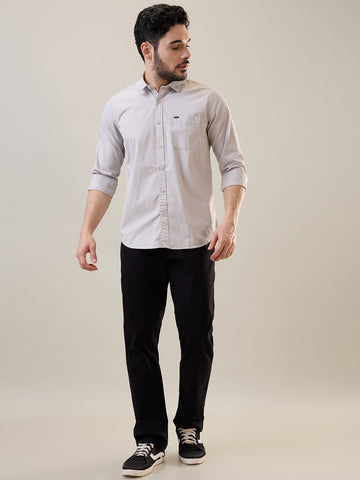 Tim Paris Grey Solid Shirt