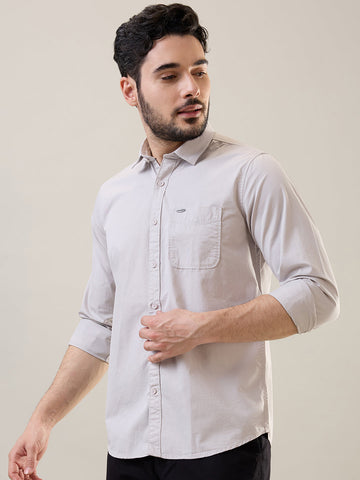 Tim Paris Grey Solid Shirt