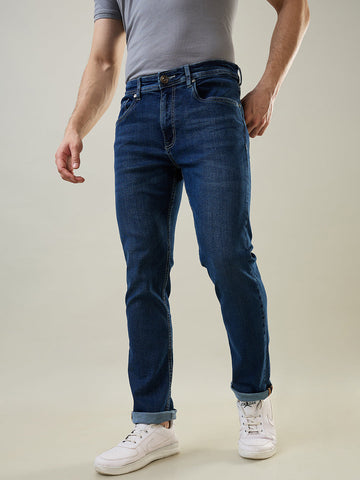 Tim Paris Dark Indigo Denim Jeans-Slim Straight Fit