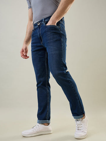 Tim Paris Dark Indigo Denim Jeans-Slim Straight Fit