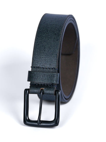 Mens Leather Belt Dark Grey