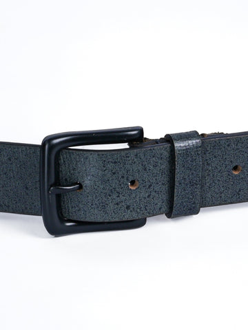 Mens Leather Belt Dark Grey