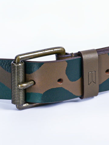 Mens Leather Belt Olive Branch