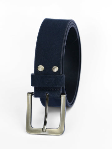 Mens Leather Belt Navy