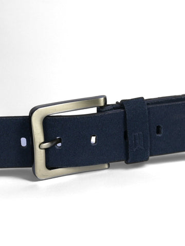 Mens Leather Belt Navy