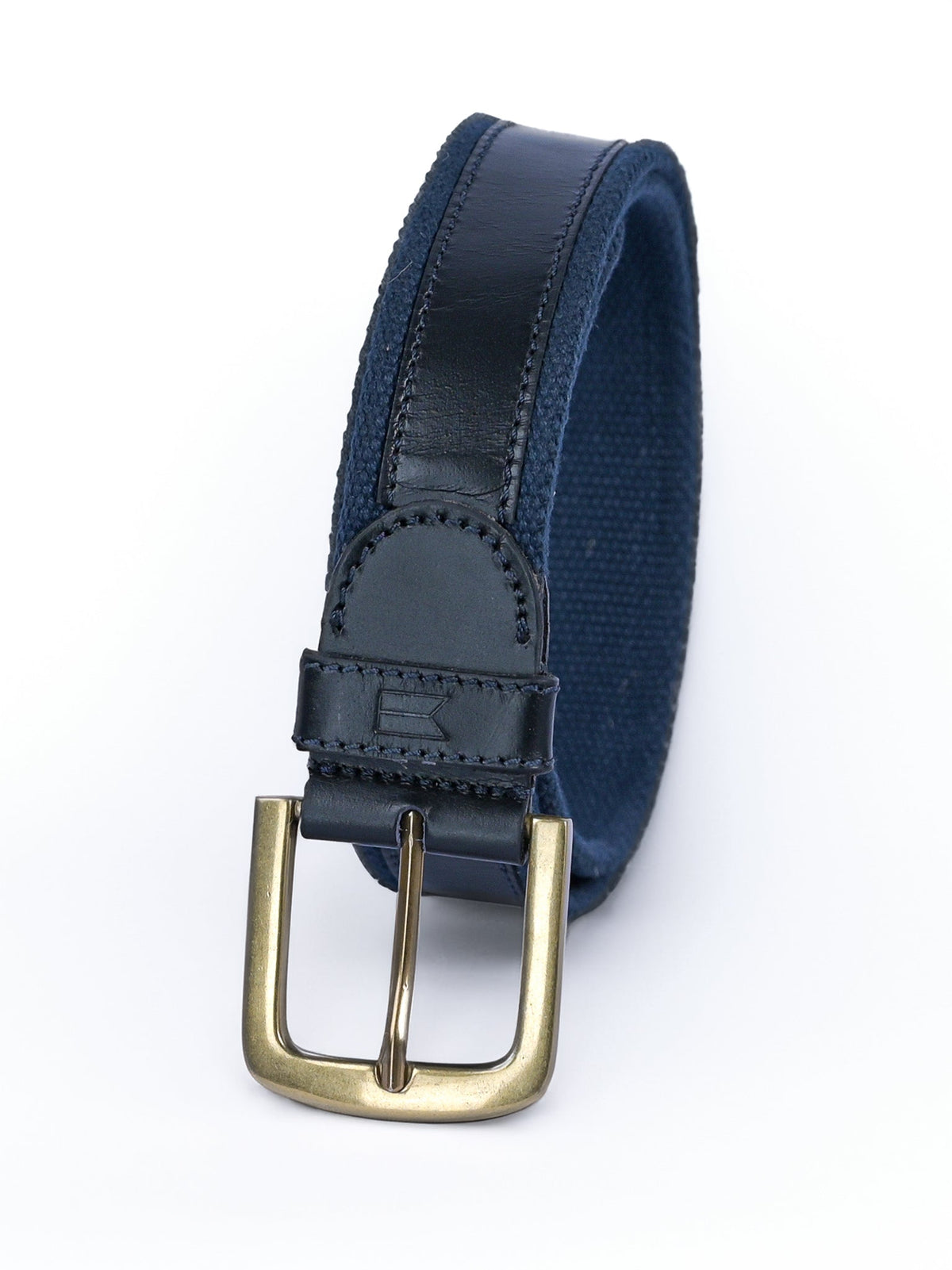 Mens Leather Belt Navy Blue