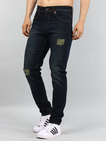 Men's Denim Jeans Stretchable Solid Fit Ferdinand Slim tapered Jeans