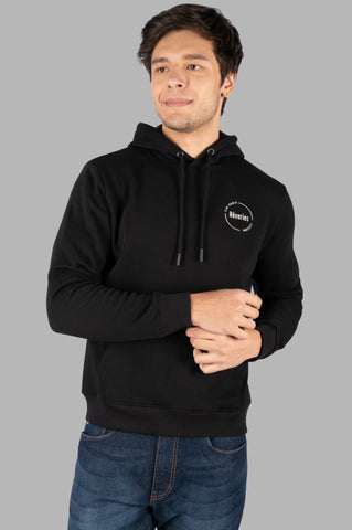 Men's Zipper Black Hoodie Full Sleeve Cotton Sweatshirt