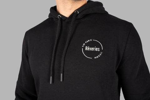 Men's Zipper Black Hoodie Full Sleeve Cotton Sweatshirt