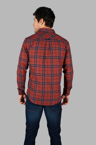 Men's Cotton Check Shirt with Pocket