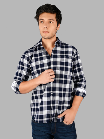 Men's Cotton Check Shirt with Pocket