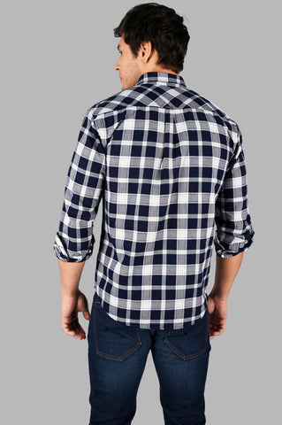 Men's Cotton Check Shirt with Pocket