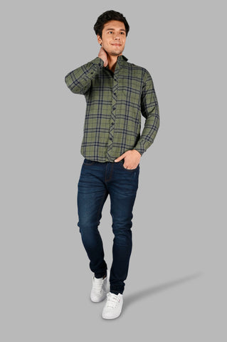 Men's Cotton Check Shirt with Pocket