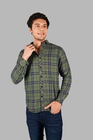 Men's Cotton Check Shirt with Pocket