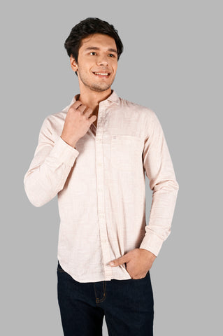 Men's Printed Cotton Casual Shirt with Spread Collar