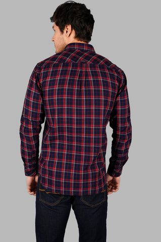 Men's Cotton Check Slim Fit Shirt with Pocket