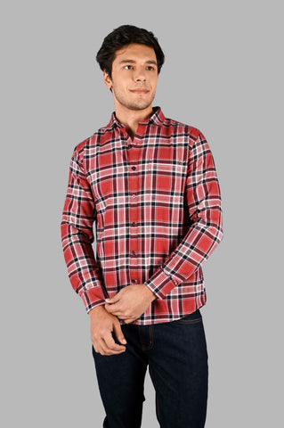 Men's Cotton Check Slim Fit Shirt