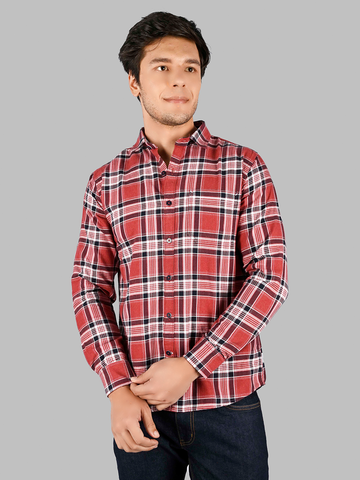 Men's Cotton Check Slim Fit Shirt