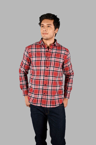 Men's Cotton Check Slim Fit Shirt