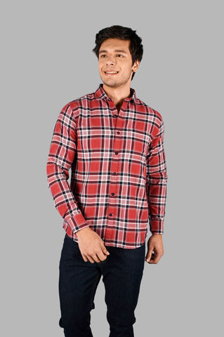 Men's Cotton Check Slim Fit Shirt